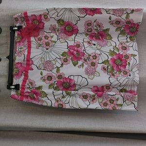 Biyaycda Career Believe In Yourself Floral Skirt Pink White 10 Cottage C…